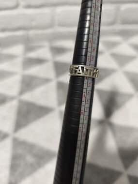 James Avery Sterling Silver 925 LA .Love, Faith & Hope Ring Band Size 8
